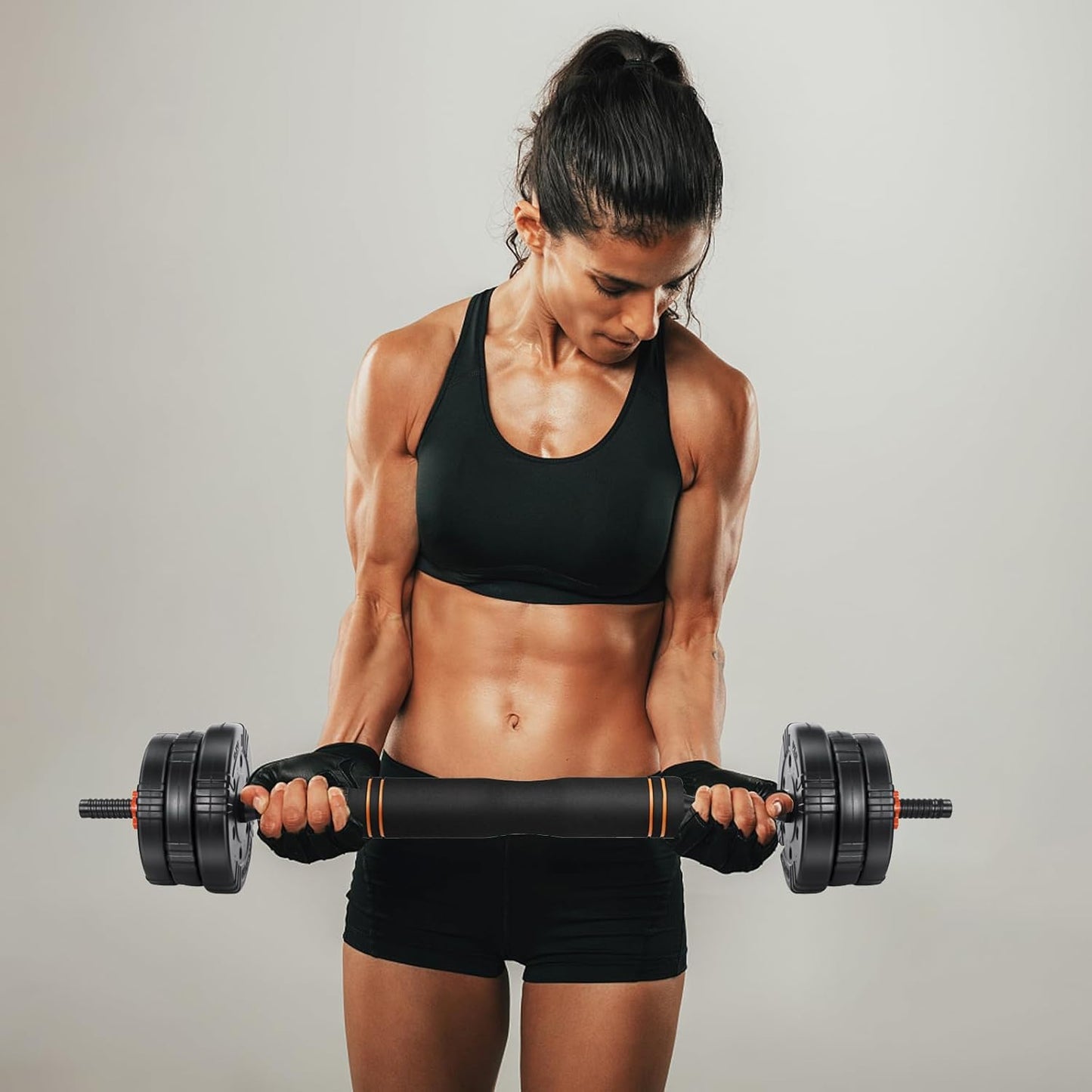 Adjustable Dumbbell Set, 22/44/66/88Lbs Free Weights, 4-In-1 Barbell & Kettlebell Set, Non-Slip Handles, Fitness for Men & Women