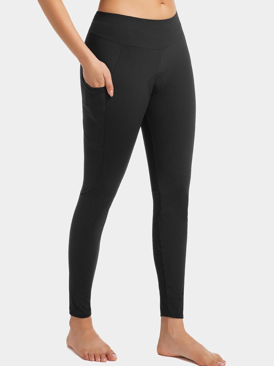 Women'S Cycling Pants 4D Padded, Compression Bike Tights with Side Pockets, UPF 50+ Sun Protection, Quick Dry