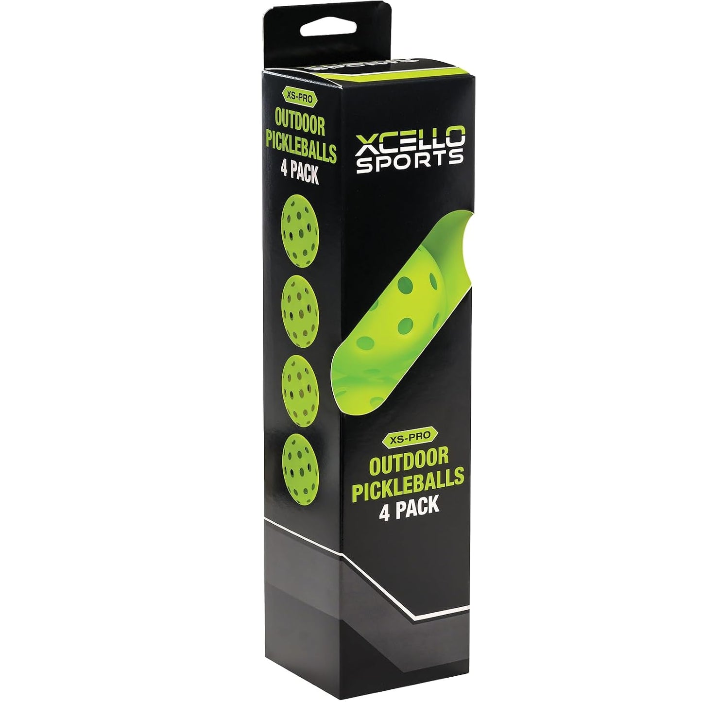 Outdoor Pickleball 4-Pack, 40 Hole, Neon Green