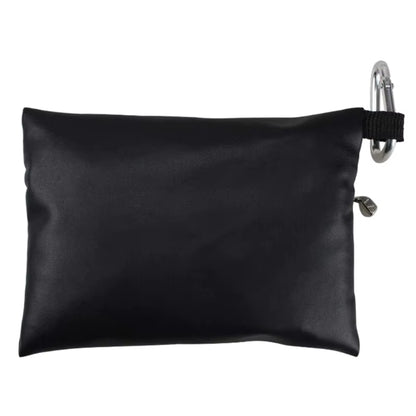 Golf Ball Leather Golf Storage Bag Portable Golf Ball Bag with Carabiner Waterproof Golf Ball