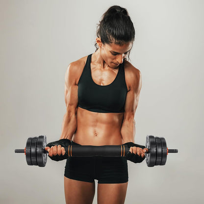 Adjustable Dumbbell Set, 22/44/66/88Lbs Free Weights, 4-In-1 Barbell & Kettlebell Set, Non-Slip Handles, Fitness for Men & Women