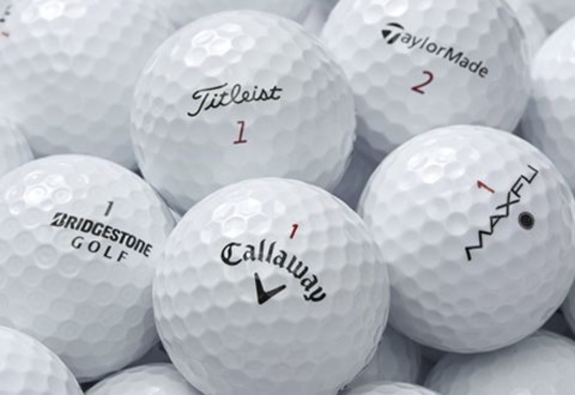 Mixed Golf Ball Brands Mint / 5A / AAAAA Quality - 48 Pack - White