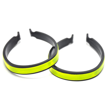 2Pcs Reflective Trouser Clips Safety Strips Outdoor Cycling High Visibility Bicycle Pants Clip Cycling Equipment
