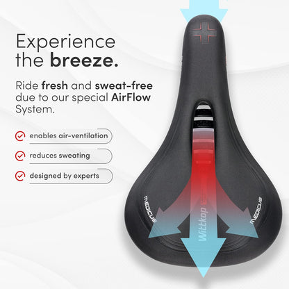 Bike Seat I Bicycle Seat for Men and Women, Waterproof Bike Saddle with Innovative 5-Zone-Concept I Exercise Bike Seat for BMX, MTB & Road