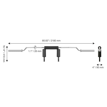 Safety Squat Bar Fitness Squat Bar Attachment 700LB Weight Lifting