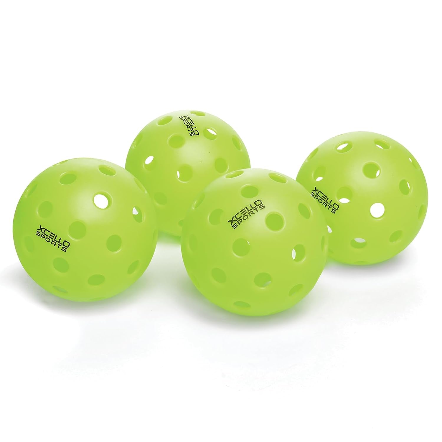 Outdoor Pickleball 4-Pack, 40 Hole, Neon Green
