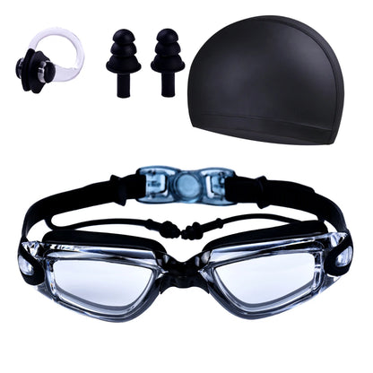 Adult Swimming Goggles, Waterproof, Fog-Proof, High-Definition Swimming Goggles, Swimming Equipment, Cap, Suit