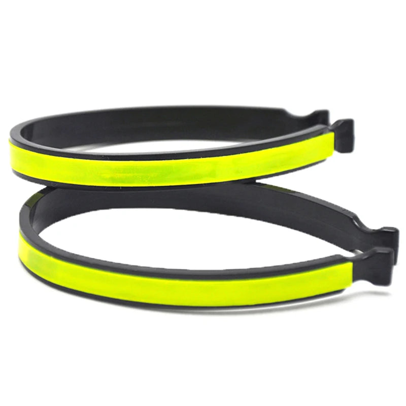 2Pcs Reflective Trouser Clips Safety Strips Outdoor Cycling High Visibility Bicycle Pants Clip Cycling Equipment
