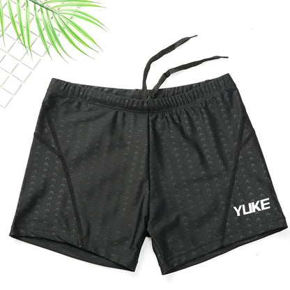 Swimming Trunks Men'S Swimming Set Flat Angle Swimming Shorts Waterproof Quick-Drying Swimming Suit Swimming Goggles Swim Cap