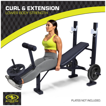 Standard Bench & Rack Combo with Leg Press