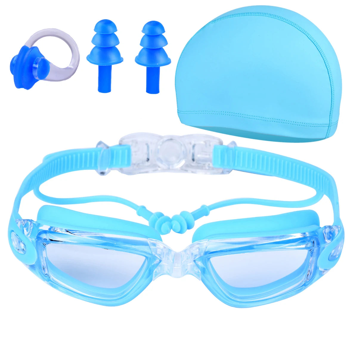 Adult Swimming Goggles, Waterproof, Fog-Proof, High-Definition Swimming Goggles, Swimming Equipment, Cap, Suit