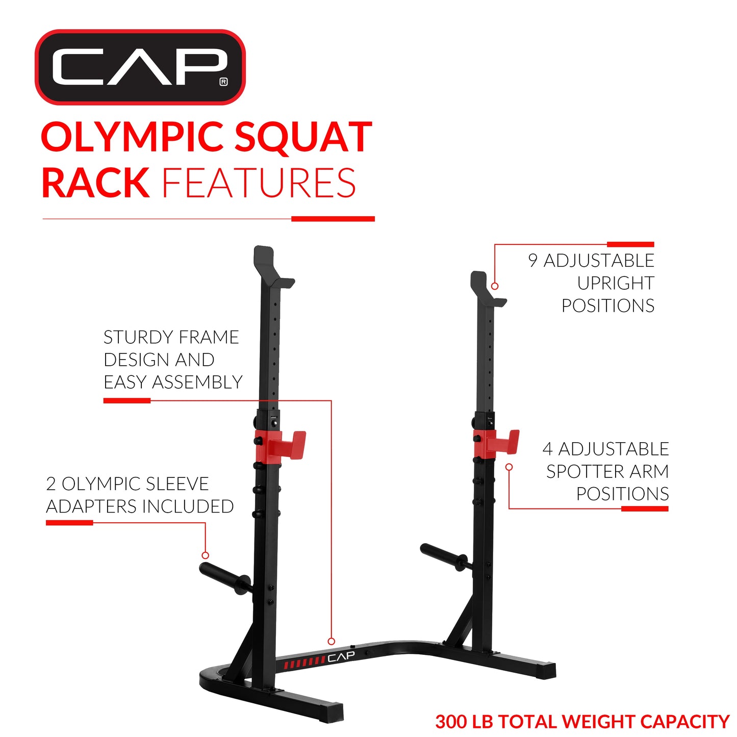Adjustable Olympic Squat Rack