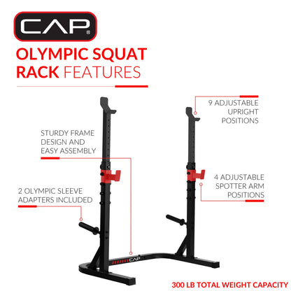 Adjustable Olympic Squat Rack