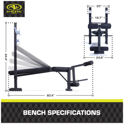 Standard Bench & Rack Combo with Leg Press