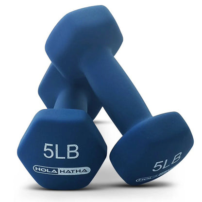 2, 3, 5, 8, & 10 Lb Neoprene Dumbbell Weight Set W/ Rack, Pastel