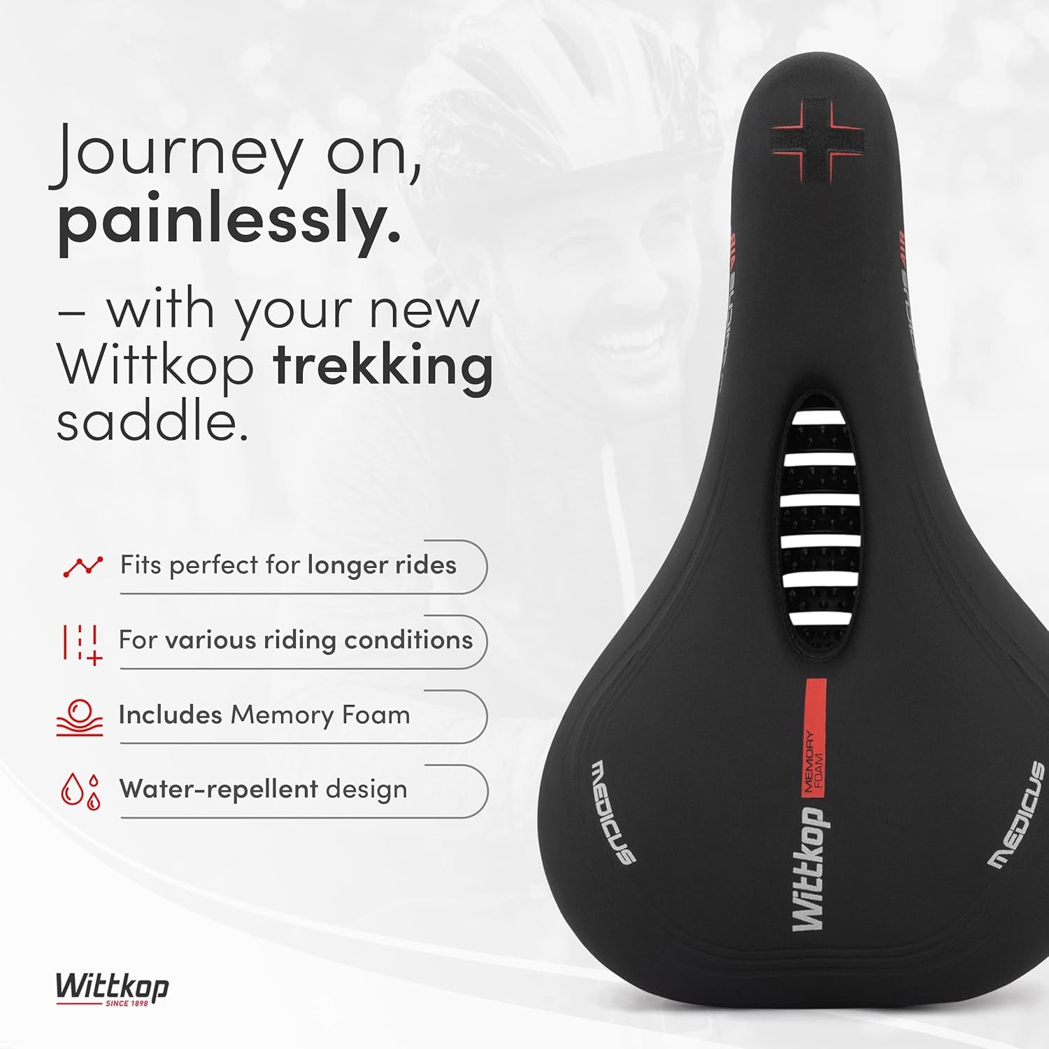 Bike Seat I Bicycle Seat for Men and Women, Waterproof Bike Saddle with Innovative 5-Zone-Concept I Exercise Bike Seat for BMX, MTB & Road